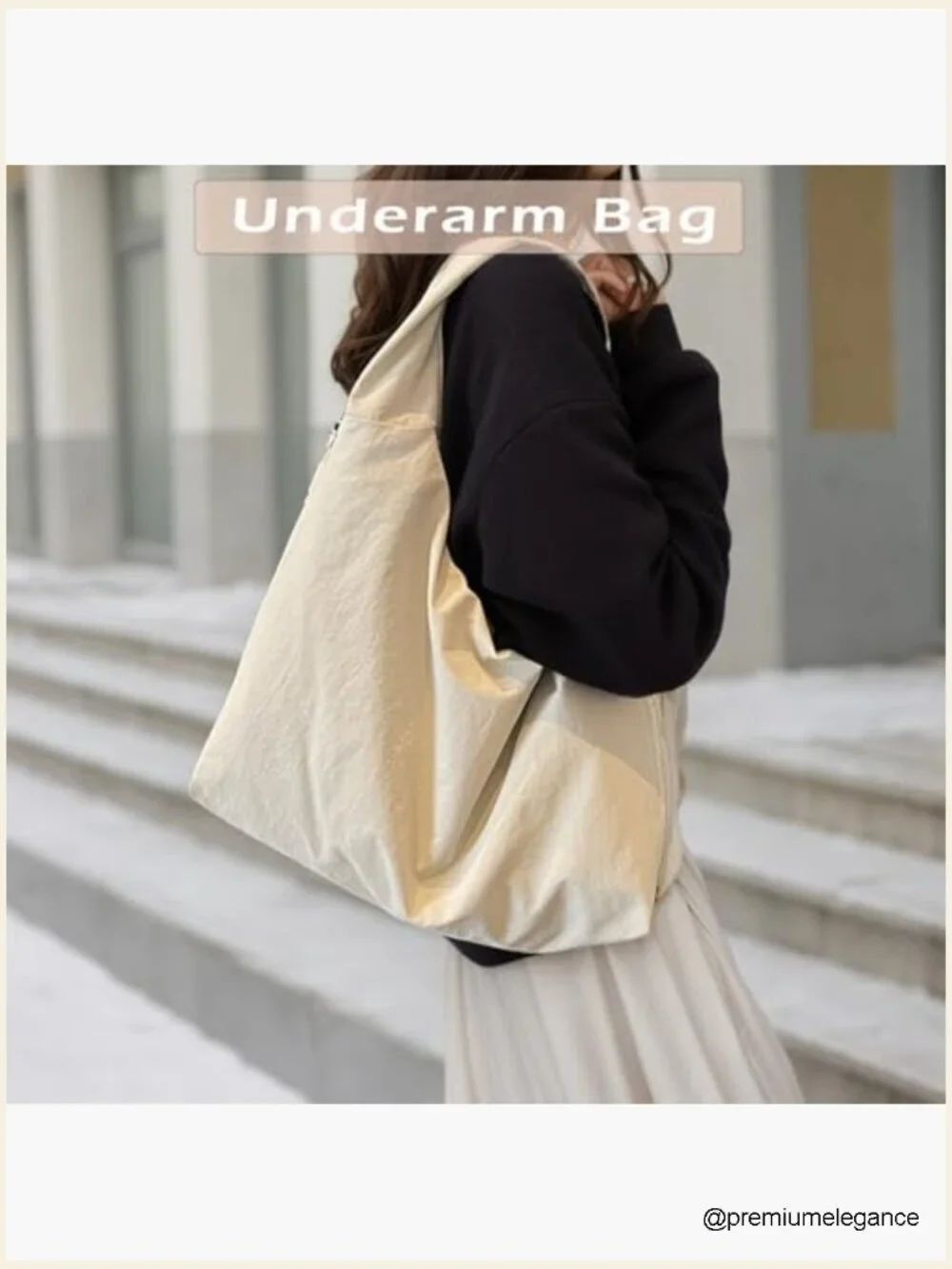 Nylon Slouchy Tote Bag Hobo Shoulder Bag Casual Shopper Handbag Large Capacity